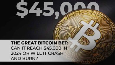 The Great Bitcoin Bet: Can it Reach $45,000 in 2024 or Will it Crash and Burn?